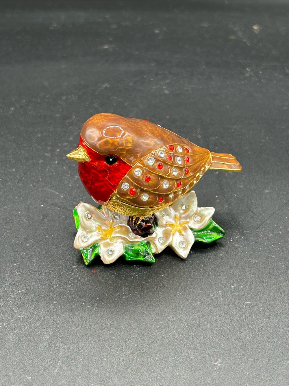The Bradford Exchange Enamel Bird with Egg Hinged Box “Sacred Jewel of Nature”